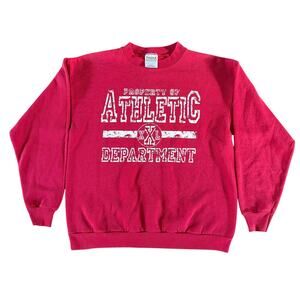 Vintage Tultex Athletic Department Red Crewneck Sweatshirt Men’s Medium